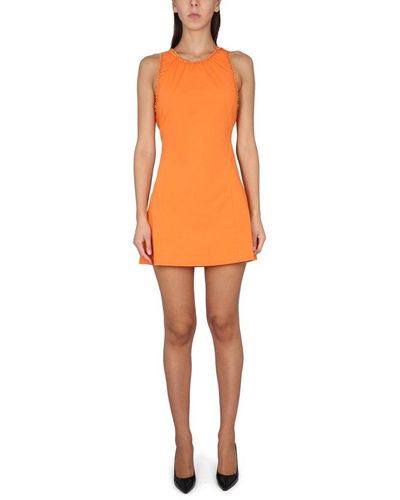 Boutique Moschino Cut-out Detailed Mini Dress - Orange