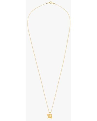 MISBHV Monogram Pendant Necklace - White