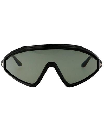 Tom Ford Lorna Shield Frame Sunglasses - Green