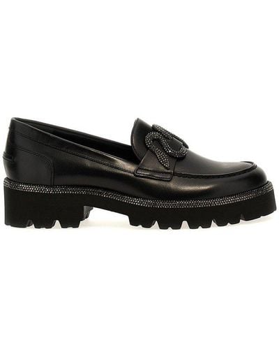 Rene Caovilla René Caovilla Morgana Slip-on Oxfords Shoes - Black