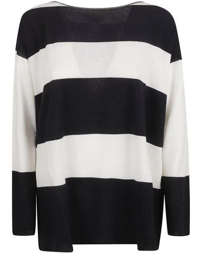 Fabiana Filippi Loose-fit Stripe Sweater - Black
