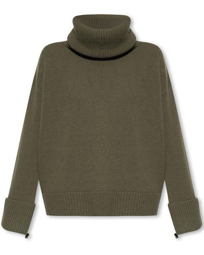 Moncler Roll-neck Wool Sweater - Green