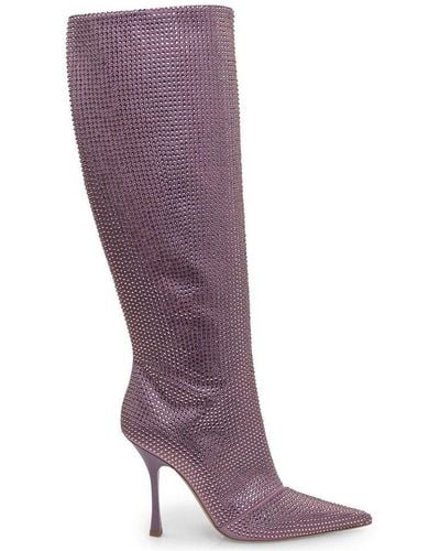 Liu Jo Embellished Pointed Toe Boots - Purple