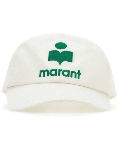 Isabel Marant Logo Embroidered Curved-peak Baseball Cap - White