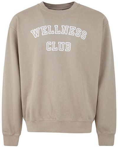 Sporty & Rich Wellness Club Crewneck Sweatshirt - Grey