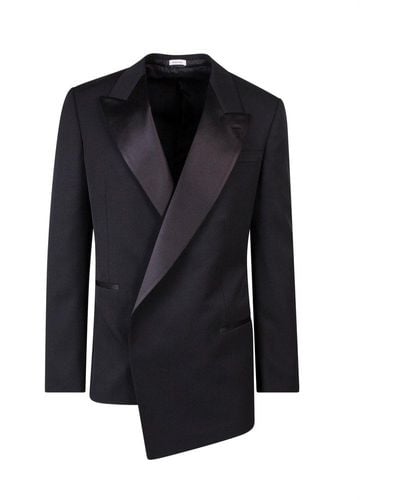 Alexander McQueen Double-breasted Tailored Blazer - Black