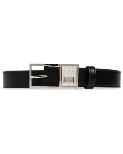 Balmain Thin Signature Belt - Black