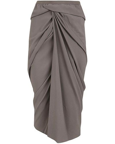 Rick Owens Wrap Skirt Clothing - Grey