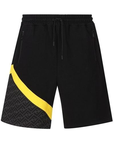 Fendi Logo-print Drawstring Shorts - Black