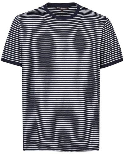 Michael Kors Michael Feeder Striped Crewneck T-shirt - Blue
