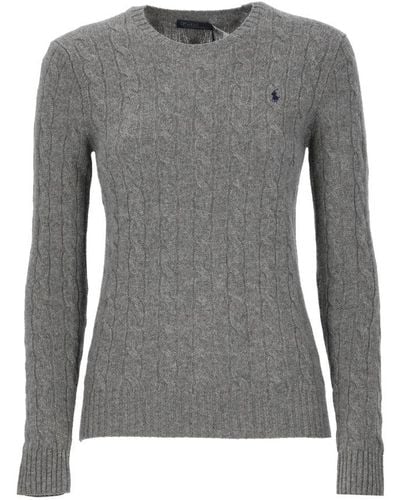 Polo Ralph Lauren Polo Pony Cable-knit Crewneck Sweater - Grey