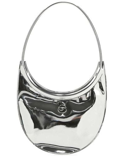 Coperni Ring Swipe Logo Plaque Shoulder Bag - Metallic
