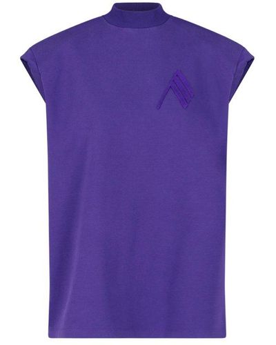 The Attico 'laurie' T-shirt With Logo - Purple