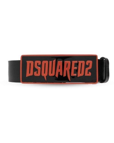 DSquared² Logo Buckle Belt - Black