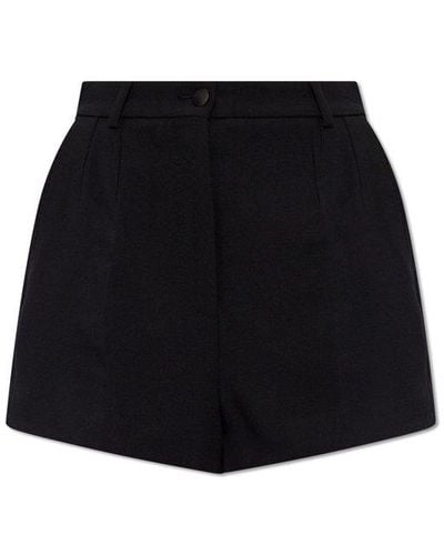 Dolce & Gabbana Wool High-rise Shorts, - Black