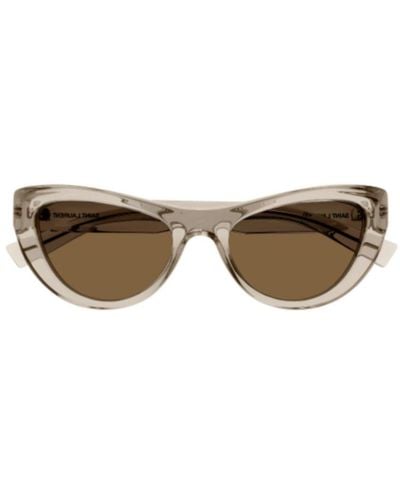 Saint Laurent Cat-eye Frame Sunglasses - Brown