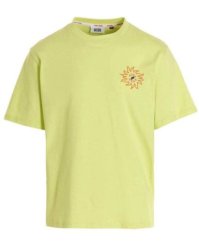 Gcds T-Shirt 'Surfing Weirdo' - Yellow