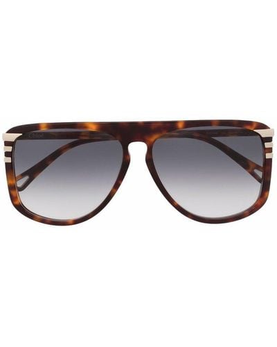 Chopard Chloé Eyewear Pilot Frame Sunglasses - Brown