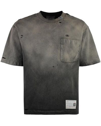 Maison Mihara Yasuhiro Distressed Crewneck T-shirt - Grey