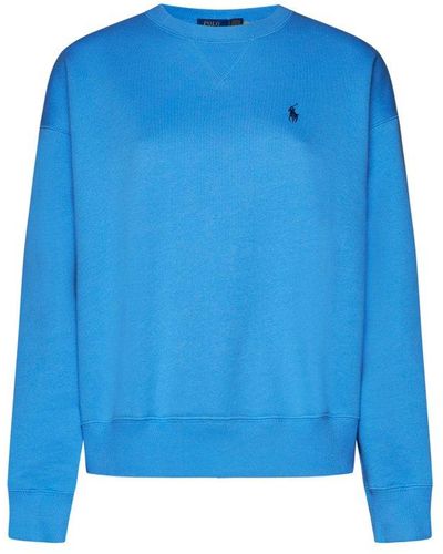 Polo Ralph Lauren Pony Embroidered Crewneck Sweatshirt - Blue