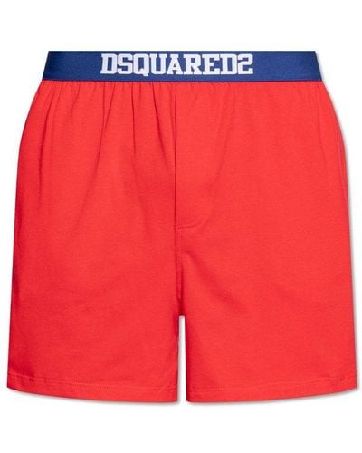 DSquared² Boxers With Logo, - Red