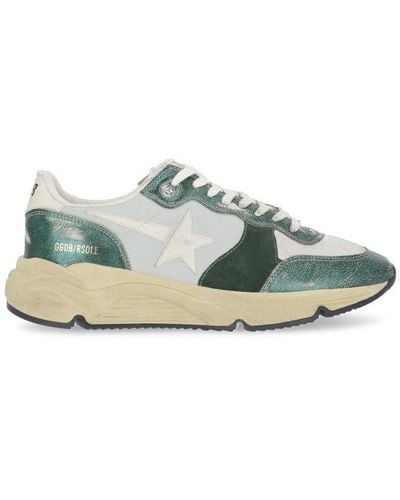 Golden Goose Running Sole Lace-up Sneakers - Green
