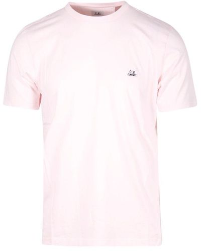 C.P. Company Logo Embroidered T-shirt - Pink