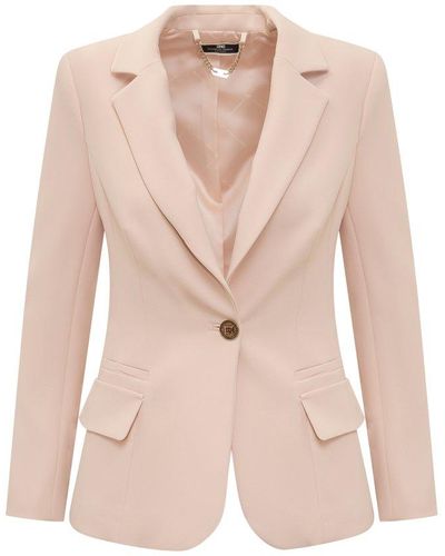 Elisabetta Franchi Single-breasted Tailored Blazer - Pink