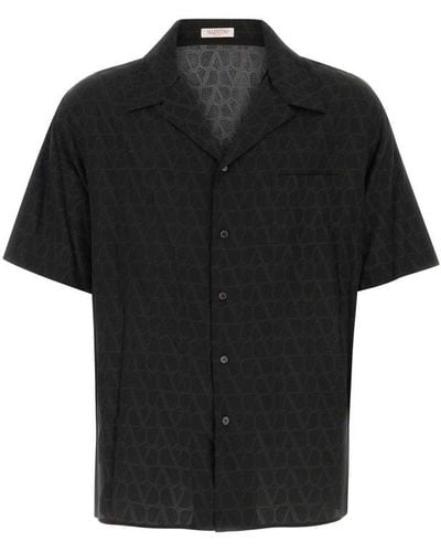 Valentino Toile Iconographe Short-sleeved Shirt - Black