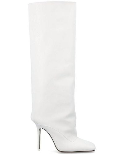 The Attico Sienna Square-toe Knee-high Boots - White