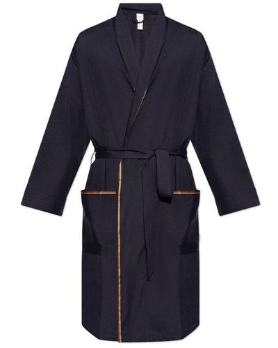Paul Smith Waist Tied Dressing Gown - Blue
