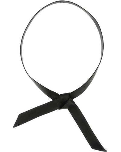 Gucci Logo Embossed Neck Bow - Black