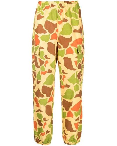 BBCICECREAM Camouflage Printed Pants - Yellow