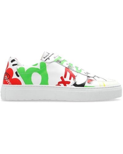 Vivienne Westwood Mix-printed Lace-up Sneakers - White