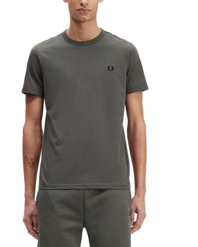 Fred Perry T-Shirt With Logo - Gray
