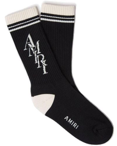 Amiri Two-Tone Logo Socks - Black