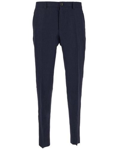 Dolce & Gabbana Mid-rise Slim-fit Tailored Trousers - Blue