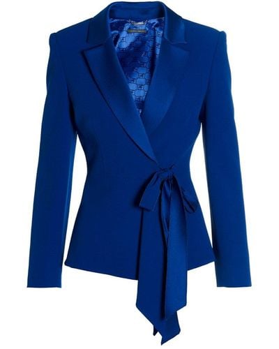 Alberta Ferretti Bow Wrap Jacket - Blue