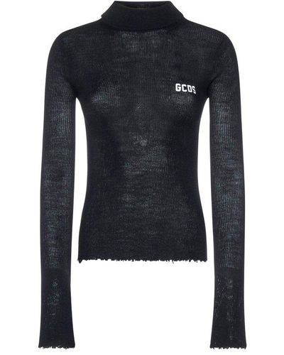 Gcds Turtleneck Knit Sweater - Black