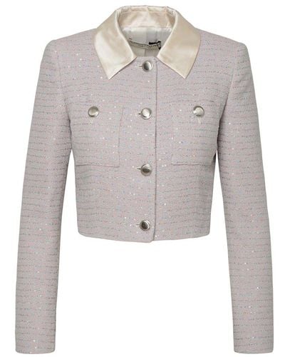 Alessandra Rich Pink Cotton Blend Jacket - Grey