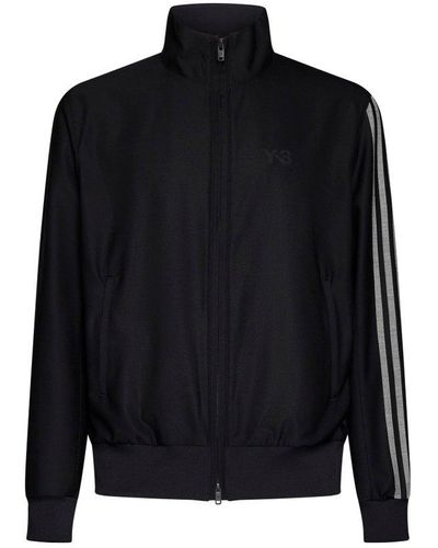 Y-3 Logo Detailed Track Jacket - Black