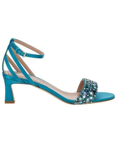 Alberta Ferretti Embellished Open Toe Sandals - Blue