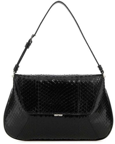 AMINA MUADDI Leather Ami Handbag - Black