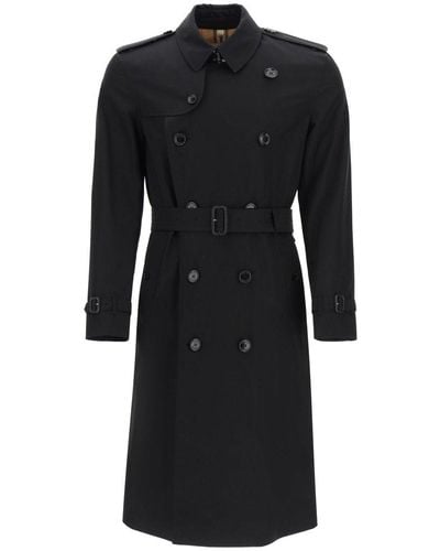 Burberry Kensington Heritage Trench Coat - Black