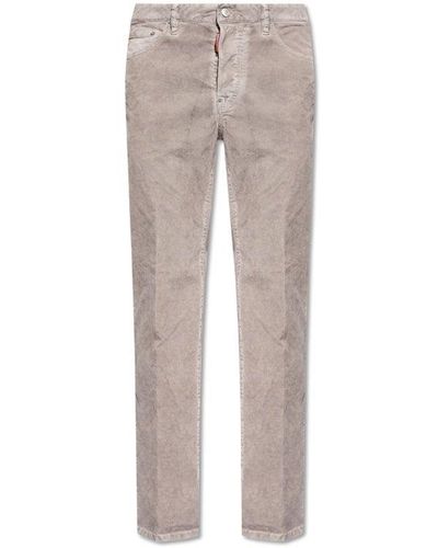 DSquared² Straight-leg Corduroy Trousers - Grey