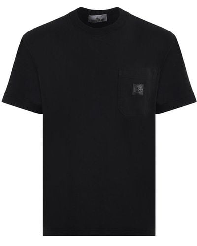 Stone Island Logo Pocket Patch T-shirt - Black