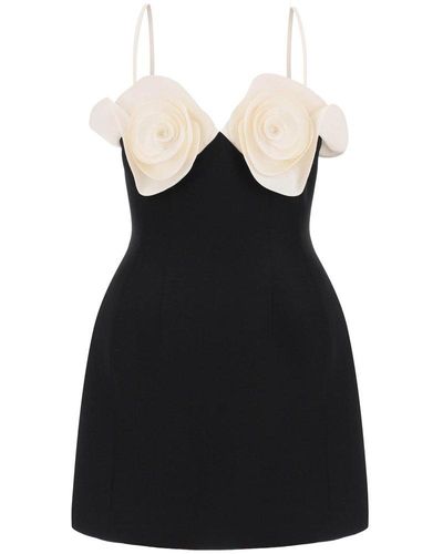 Valentino Floral Appliques Mini Dress - Black