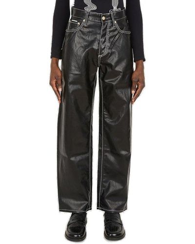 Eytys High Waisted Wide Leg Pants - Black