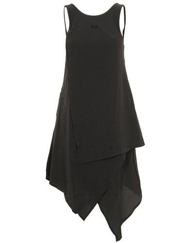 Y-3 Sleeveless Asymmetric Dress - Black