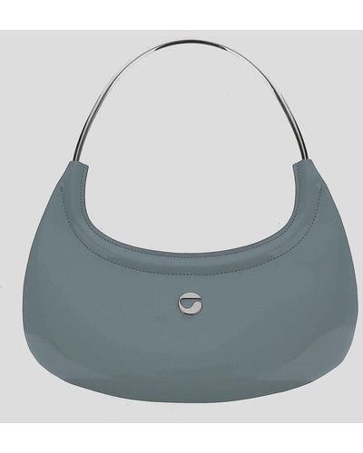 Coperni Ring Swipe Zipped Shoulder Bag - Blue